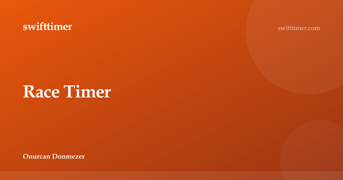 Race Timer - Stopwatch with Lap & Split Times | Swifttimer